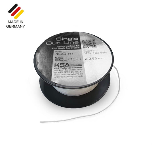 Austrenn schnur austrenn faden für enge Spaltmaße 180 daN, Ø 0,85 mm, weiß, 100m