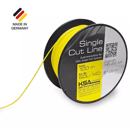 Auto Scheiben Trennschnur 100m Ausglas Schnur Austrennfaden Autoscheiben  gelb 140-250 daN, 100m, Ø 1,05 mm